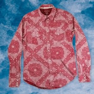 Guess Los Angeles Men's Shirt Size S Pearl Snap Long Sleeve